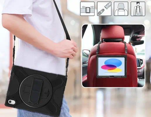 DLH DY-RC5013 étui pour tablette 27,7 cm (10.9") Housse Noir - Etui et Housse - visuel 6
