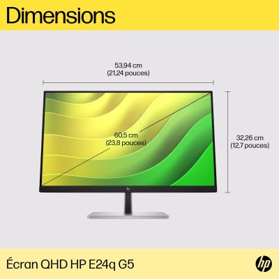HP E24q G5 23.8p QHD Monitor 1920x1080 16:9 HP - visuel 1 - hello RSE - HP Display Manager