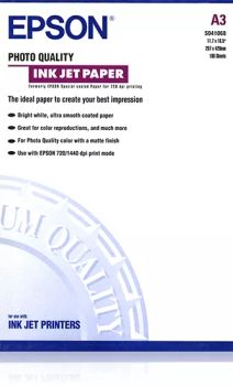 Achat EPSON S041068 Photo papier inkjet 104g/m2 A3 100 feuilles pack de 1 au meilleur prix