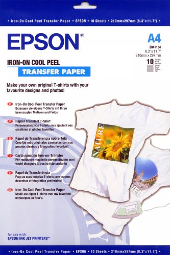 Revendeur officiel Epson Iron-on-Transfer Paper - A4 - 10 Feuilles