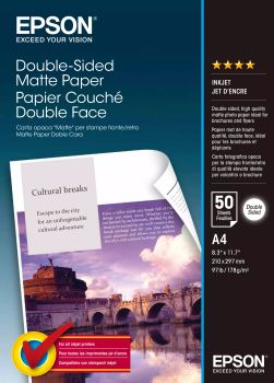 Achat Epson Double-Sided Matte Paper - A4 - 50 Feuilles au meilleur prix