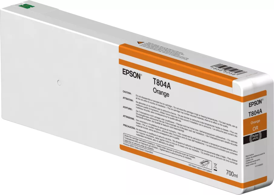 Achat Cartouches d'encre Epson Singlepack Orange T804A00 UltraChrome HDX 700ml
