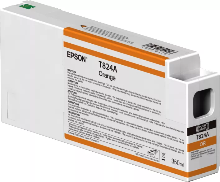 Revendeur officiel Cartouches d'encre EPSON Singlepack Orange T824A00 UltraChrome HDX 350ml