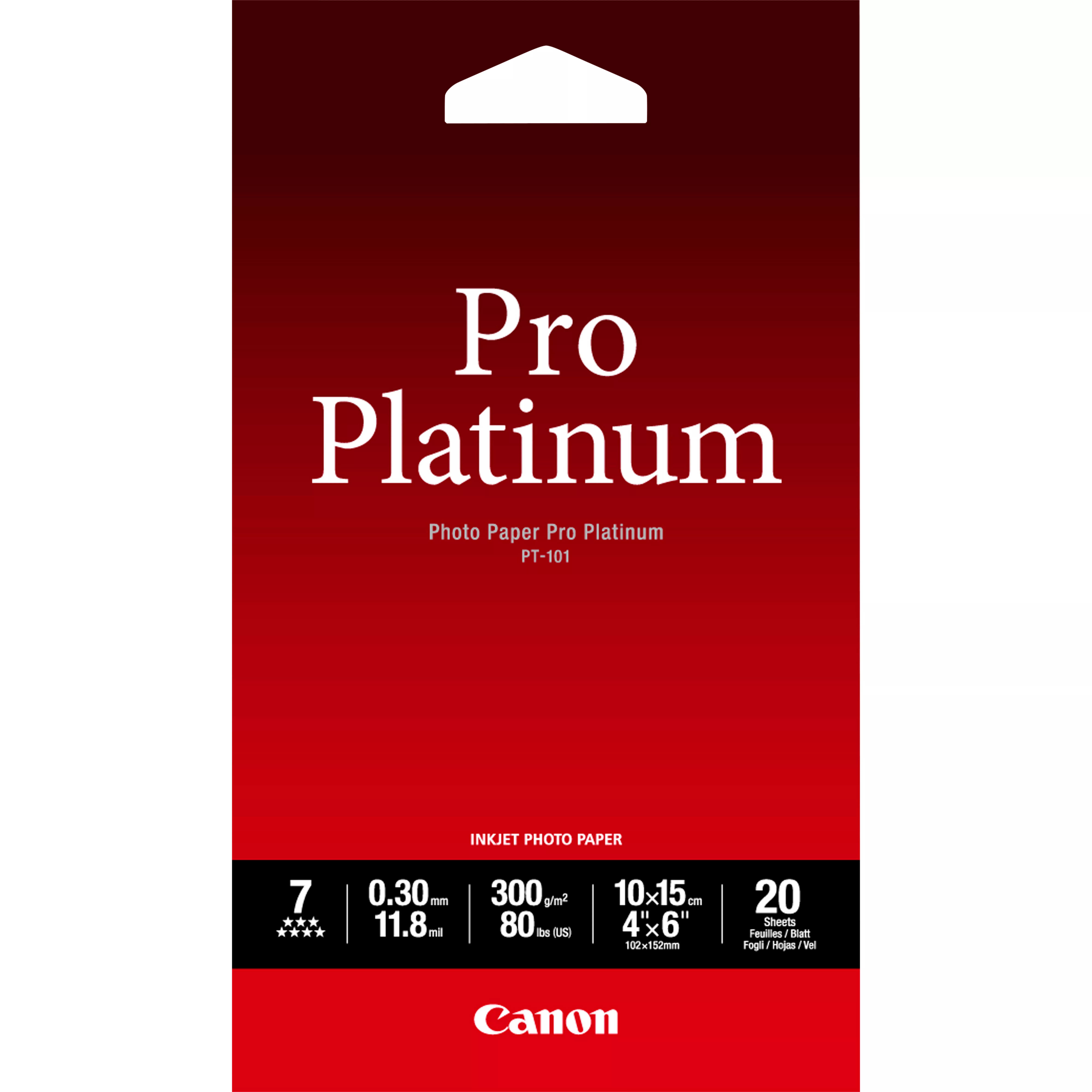 Revendeur officiel Canon Papier photo professionnel Platinum 4 × 6 po (10 × 15 cm