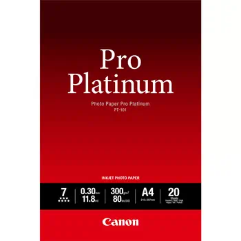 Vente Papier Canon Papier photo professionnel Platinum A4 PT-101 - 20 feuilles sur hello RSE