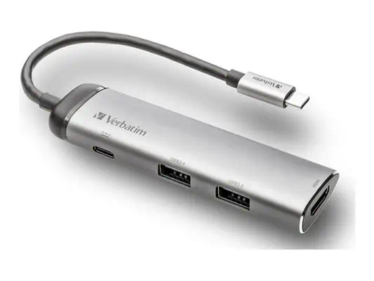 VERBATIM USB-C MULTIPORT HUB USB 3.1 GEN1 / U3.0 / HDMI WCF (P) - Verbatim - Câble USB - visuel 1