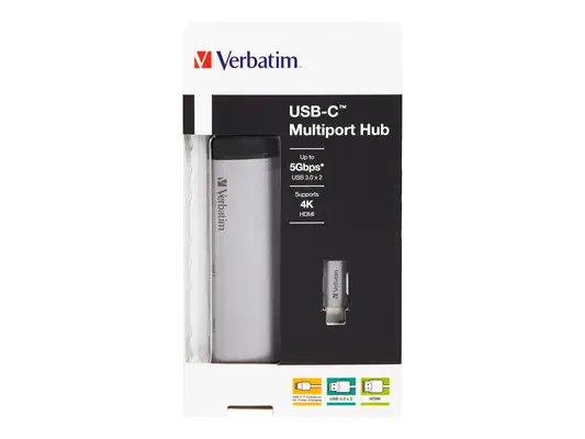 VERBATIM USB-C MULTIPORT HUB USB 3.1 GEN1 / U3.0 / HDMI WCF (P) - Verbatim - Câble USB - visuel 4