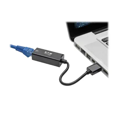 EATON TRIPPLITE USB 3.0 to Gigabit Ethernet NIC Tripp Lite - visuel 1 - hello RSE - L'adaptateur USB3.0 vers Gigabit Ethernet vous connecte à un réseau câblé 10/100/1000Mbit/s