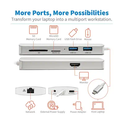 Tripp Lite U442-DOCK11-S station d'accueil USB 3.2 Gen Tripp Lite - visuel 1 - hello RSE - Transmet une vidéo 4K bien nette et un son numérique cristallin