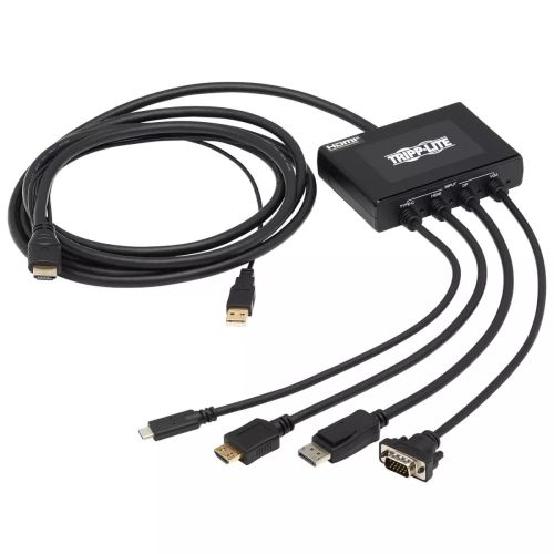 Revendeur officiel EATON TRIPPLITE 4-Port Presentation Adapter 4K 60Hz 4:4:4 HDMI DP