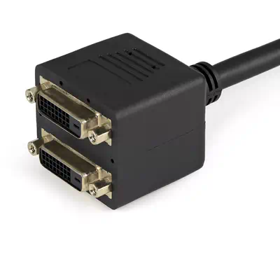 StarTech Câble Répartiteur en Y DVI-D vers 2x DVI-D 30 cm - Câble pour Affichage - visuel 3