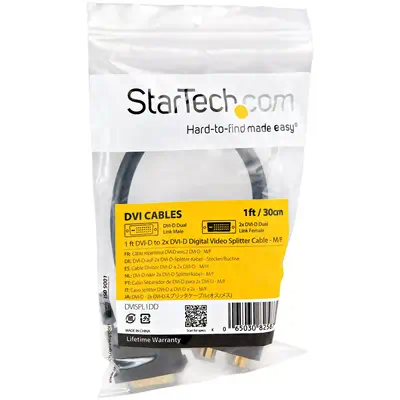 StarTech Câble Répartiteur en Y DVI-D vers 2x DVI-D 30 cm - Câble pour Affichage - visuel 4