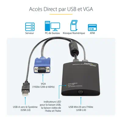 StarTech Adaptateur crash cart pour PC portable - Console - Switchs et Hubs - visuel 9