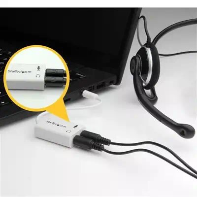 StarTech Adaptateur pour casque avec prises pour écouteur et - Câble pour Affichage - visuel 5