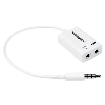 Achat Câble pour Affichage StarTech.com Adaptateur pour casque avec prises pour écouteur et microphone séparées - Mini-Jack 3,5mm  1x (M) 2x (F) - Blanc sur hello RSE