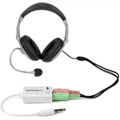 StarTech Adaptateur pour casque avec prises pour écouteur et - Câble pour Affichage - visuel 3