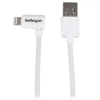 Revendeur officiel StarTech.com Câble Lightning coudé vers USB de 1 m - Blanc