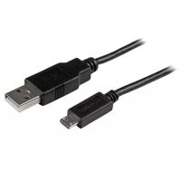 Revendeur officiel StarTech.com Câble de charge / synchronisation mobile USB A vers Micro B slim de 15 cm pour smartphone et tablette - M/M - Noir