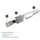 Vente StarTech.com Câble USB-A vers Lightning Blanc Robuste 1m StarTech.com au meilleur prix - visuel 4