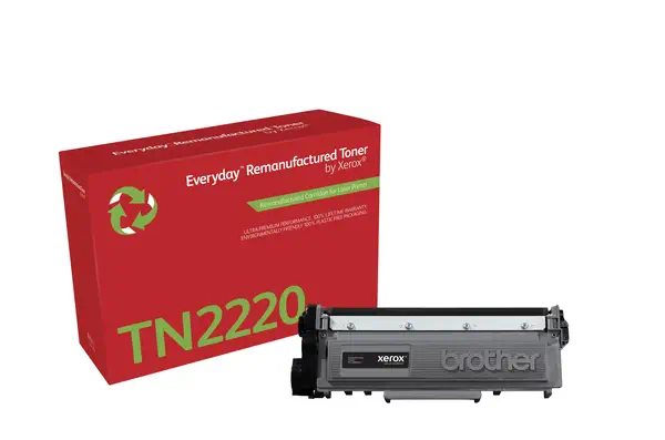 Toner remanufacturé Mono Everyday™ de Xerox compatible avec Brother TN2220, Grande capacité - visuel 1