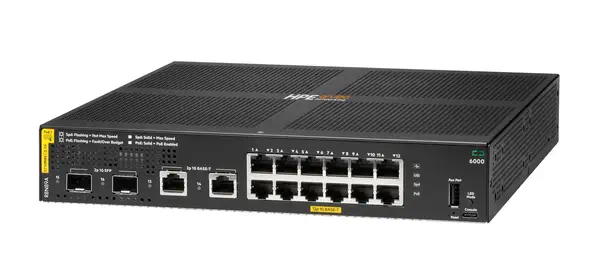 Aruba Networking CX 6000 12G Class4 PoE 2G/2SFP HP - visuel 1 - hello RSE - Commutateurs de couche d'accès Aruba CX d'entrée de gamme