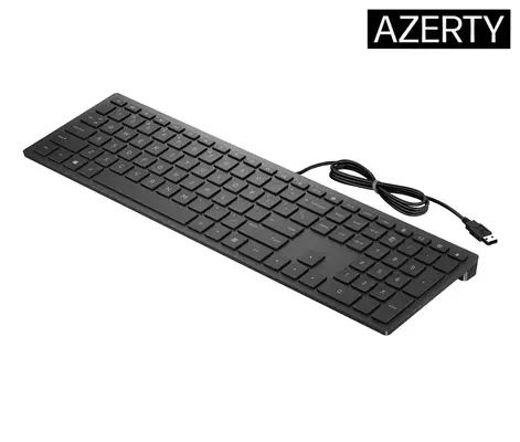 HP PAV WIRED KEYBOARD 300 EN clavier Bureau USB Noir - Clavier - visuel 1