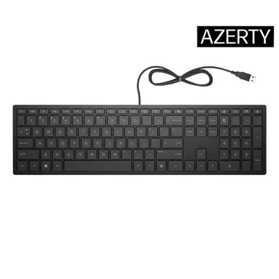 HP PAV WIRED KEYBOARD 300 EN clavier Bureau USB Noir - Clavier - visuel 5