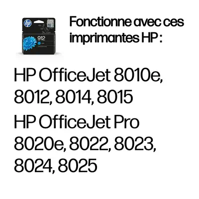HP 912 Cartouche d'encre cyan authentique - Cartouches d'encre - visuel 2