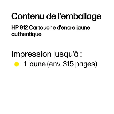 HP 912 Cartouche d'encre jaune authentique - Cartouches d'encre - visuel 2