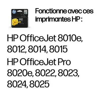 HP 912 Cartouche d'encre jaune authentique - Cartouches d'encre - visuel 1