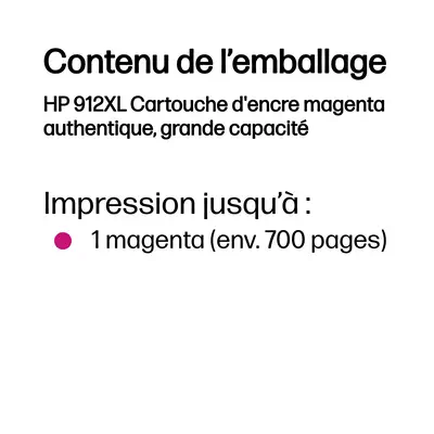 912XL Cartouche d'encre magenta authentique, grande capacité - HP - Cartouches d'encre - visuel 3