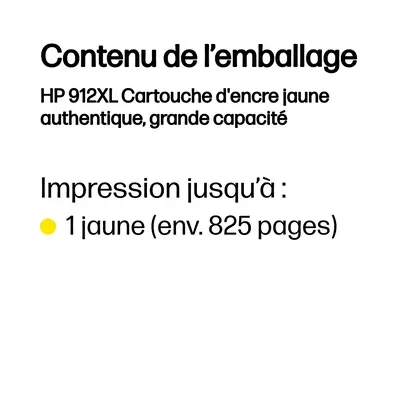 912XL Cartouche d'encre jaune authentique, grande capacité - HP - Cartouches d'encre - visuel 5