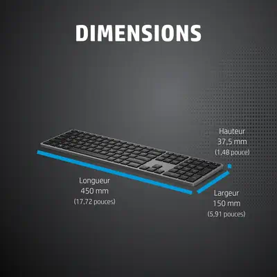 KBD  975 DUAL-MODE WL FR - HP - Pack Clavier, souris - visuel 10