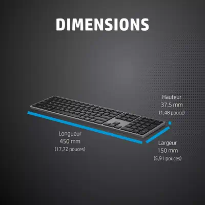 Clavier sans fil HP 975 double mode HP - visuel 1 - hello RSE - Emballage responsable