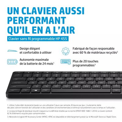 Vente HP 455 Programmable Wireless Keyboard (FR) HP au meilleur prix - visuel 10