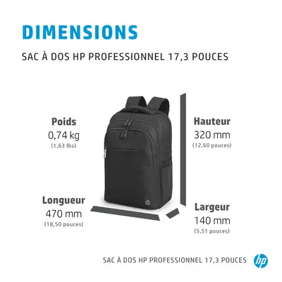 Sac à dos HP Professional 17,3 pouces - Sacoche & Housse - visuel 10