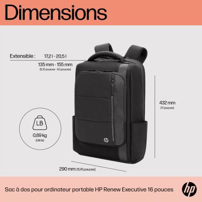 Vente HP Renew Executive 16p Laptop Backpack HP au meilleur prix - visuel 6