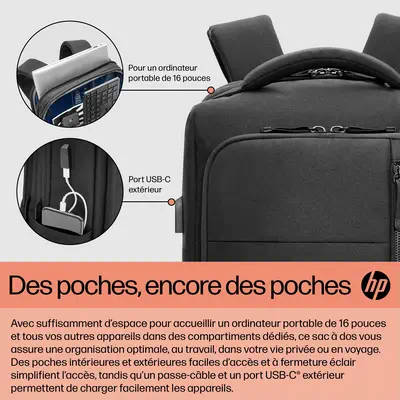 Sac à dos pour ordinateur portable HP Renew Executive 16 pouces - Sacoche & Housse - visuel 6