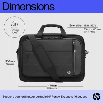 Sacoche pour ordinateur portable HP Renew Executive 16 pouces - Sacoche & Housse - visuel 7