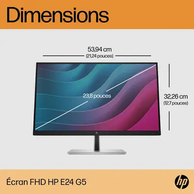 HP E-Series Écran FHD E24 G5 - Ecran Ordinateur - visuel 8