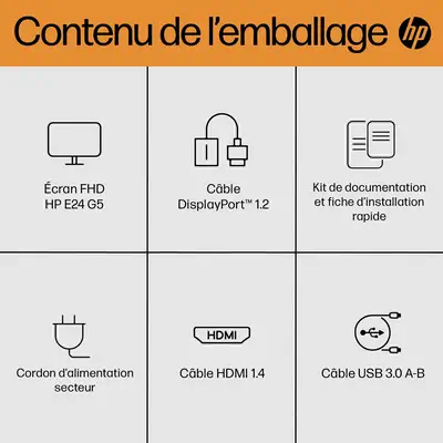 HP E-Series Écran FHD E24 G5 - Ecran Ordinateur - visuel 7