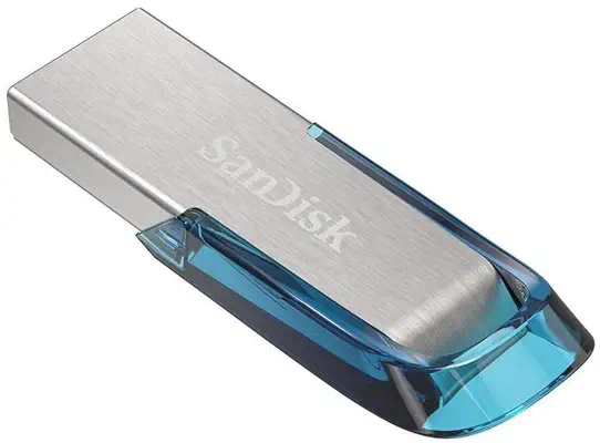 SanDisk Ultra Flair lecteur USB flash 64 Go USB Type-A 3.2 Gen 1 (3.1 Gen 1) Bleu, Argent - Sandisk - Adaptateur stockage - visuel 2