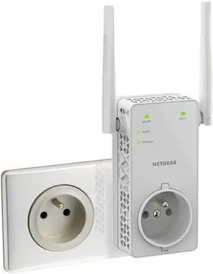 NETGEAR EX6130 Émetteur réseau Blanc 10, 100 Mbit/s Netgear - visuel 1 - hello RSE - Antennes externes