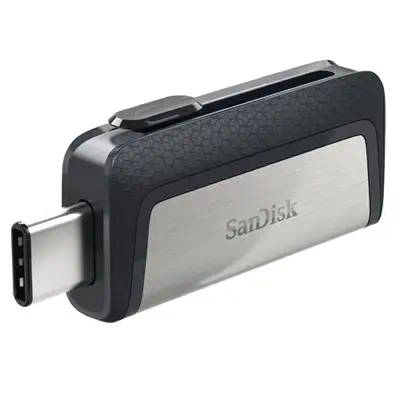 SanDisk 173338 lecteur USB flash 64 Go USB Type-A / USB Type-C Noir, Argent - Sandisk - Adaptateur stockage - visuel 2