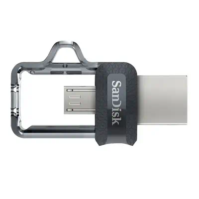 SanDisk 173386 lecteur USB flash 128 Go USB Type-A / Micro-USB Noir, Transparent - Sandisk - Adaptateur stockage - visuel 2
