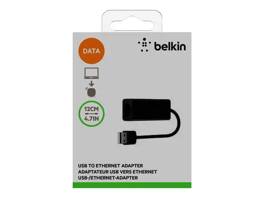 BELKIN adaptateur USB 2.0 vers RJ45 Ethernet 100 Mbps - Belkin - Câble USB - visuel 1