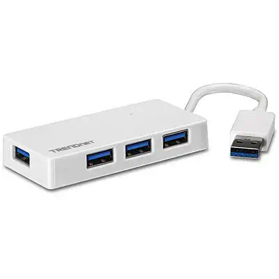 Trendnet TU3-H4E hub & concentrateur 5000 Mbit/s Blanc - Switchs et Hubs - visuel 1