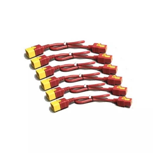 Revendeur officiel APC Power Cord Kit 6 EA LockingC19 TO C20 1.2M 4FT Red