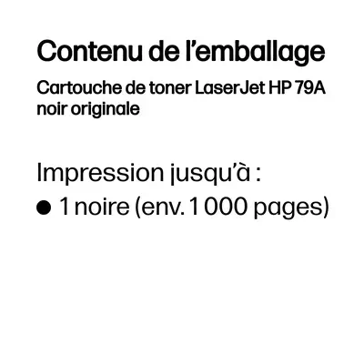 Cartouche de toner LaserJet HP 79A noir originale - Toner - visuel 2