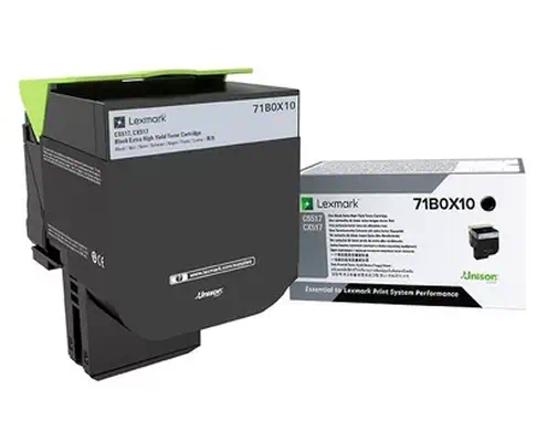 Lexmark 71B0X10 Cartouche de toner 1 pièce(s) Original Noir - Toner - visuel 1